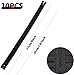 DOITM Reißverschluss Nylon Reißverschlüsse, 20cm lang, 2.5cm breit für Kleidung Tasche Mäppchen Kissenbezug, 10 Stück, Schwarz