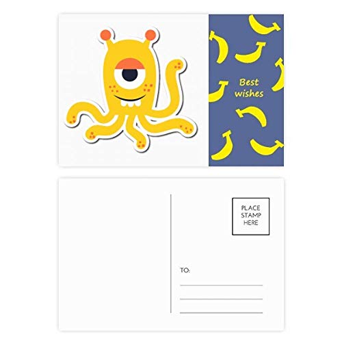 Carte postale Alien Univers et banane jaune par 20 | DIYthinker