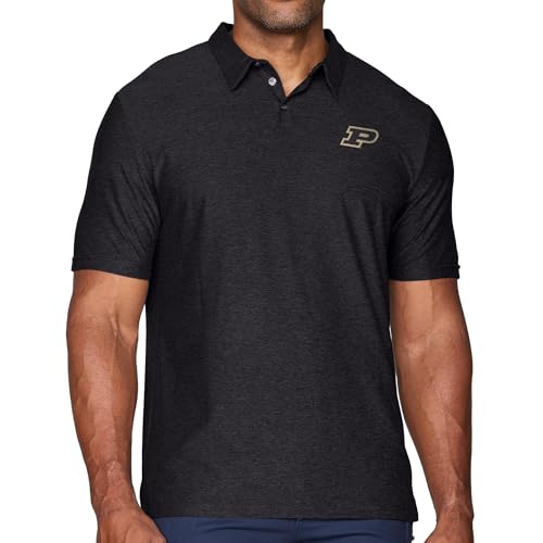 COLOSSEUM Athletics Men's Purdue Boilermakers Vapor Polo (Black, 3X-Large)
