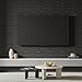 Art3d 24-Pack 3D Wall Panels for Interior Wall Décor, PVC Wavy Textured Accent Wall Paneling for Living Room Bedroom TV Backdrop Office, 15.7 x 11.8 Inch - Black