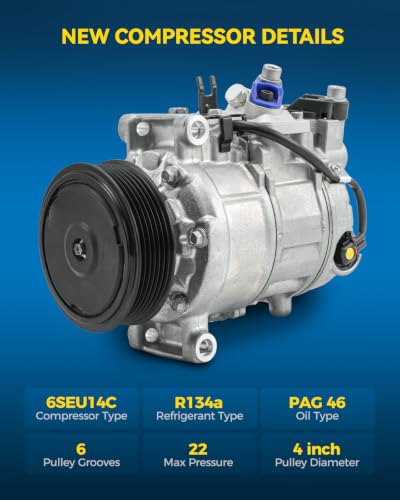 Image of PHILTOP Air Conditioner AC Compressor for Q5 2013-2017 2T, A4 Quattro 2010-2015,Q5 2010-2012,A5 Quattro 2011-2017,A4 Quattro 2005-2006 2008-2009 2.0T,Macan 2018,2020,2022-2023 2T,Q3 /Q3 Quattro 15-16