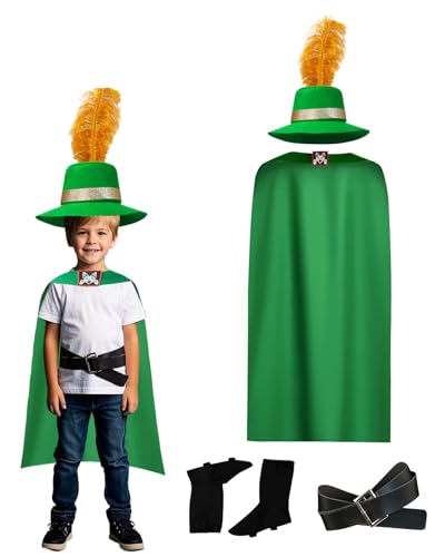 Koongso Kit de disfraz de gato y botas Capa de sombrero,