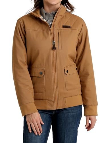 Cinch Womens Brown Bomber Barn Jacket Brown M
