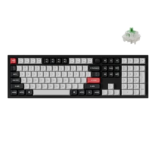 Image of Keychron Q6 HE QMK Wireless 2.4 GHz Custom Keyboard, Rapid Trigger Bluetooth 100% Full-Size with Hall Effect Gateron Double-Rail Aurora Magnetic Switches Aluminum Compatible for Mac Windows Linux