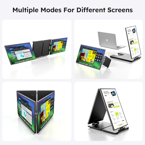 Image of Dopesplay 15.6 inch Screen Extender for Laptop, FHD 1080P IPS Portable Monitor for Laptops, Triple Dual Laptop Extended Monitor Compatible with Windows, Mac, Android, Chrome 13-17 Inch Laptops