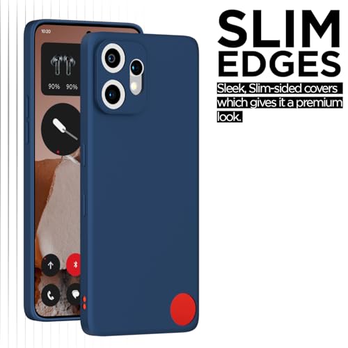 Image of Outlouders Back Cover for CMF by Nothing Phone 2 Pro 5G | Camera Protection | Durable Soft Matte Silicone Bumper Case (Blue)