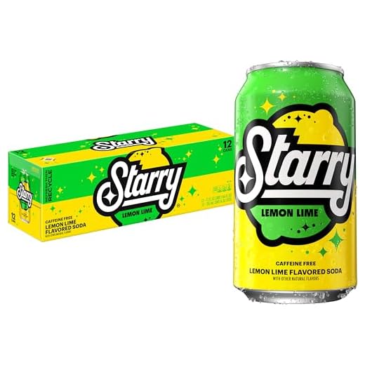 Starry Lemon Lime Soda Pop, 12 Fl Oz Cans (Pack of 12)
