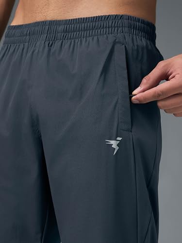 Image of TECHNOSPORT Men's Solid Slim Fit Sports Track Pants with TS LYTRA | Quick-Dry, Moisture-Wicking, UPF 50+ & Odour-Resistant Activewear for Gym, Running & Training
