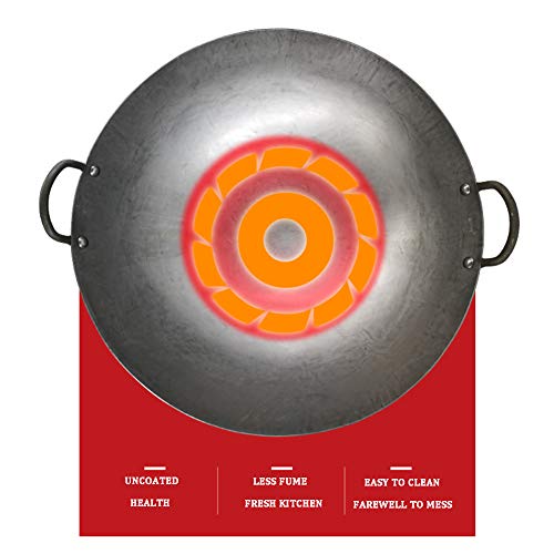 Wok de Hierro Fundido AIZYR 60 cm Plata miniatura 7
