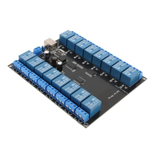 Módulo de relé de 16 Canais, Porta Serial 7-38v, Placa de relé Usb, Porta de Comunicação de Controle