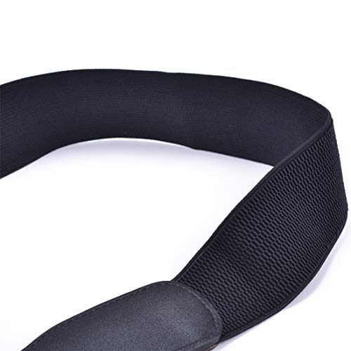 Beltox Women’s Elastic Stretch Wide Waist Belts w Double Rings Gold/Silver Buckle4