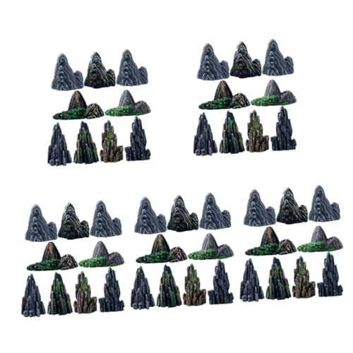 Cabilock 40 Piezas Adornos de rocalla simulados. artesanía Accesorio de Paisaje en Miniatura Accesorios para bonsáis en Miniatura Mesa de té Decorar baratijas Modelo Resina