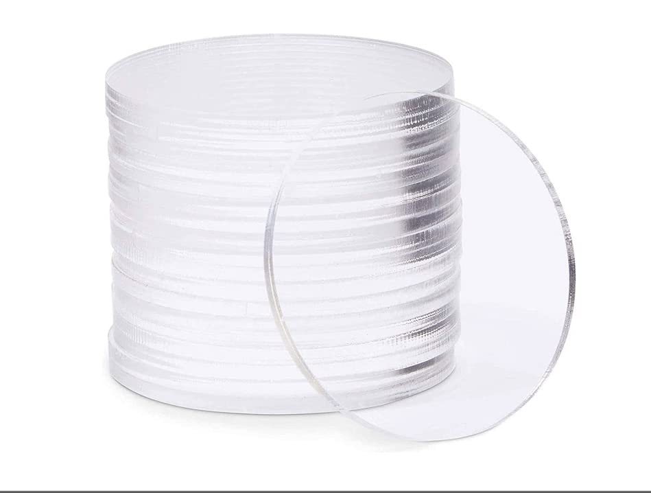 Miniatura 8 de Disco de plexiglás circular acrílico de 18 pulgadas de grosor, elige el tamaño (1, 18 pulgadas x 6 pulgadas)