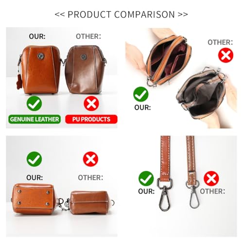 Designer Leather Small Crossbody Bags Purses for Women Cell Phone Bag Soft Women's Shoulder Handbags Gifts for Women4
