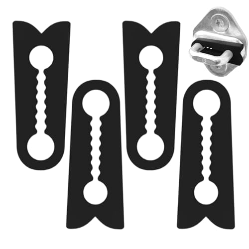 4 Piezas Amortiguador De Insonorización para Puerta De Coche - Amortiguadores De Silicona para Cerradura De Puerta De Coche | Almohadillas Amortiguadoras Silenciosas para Automóviles (Negro)
