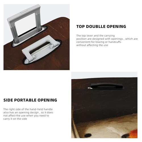 White Ghost Holding Orange Pumpkin Elastic Travel Luggage Covers Dustproof Scratch-Resistant Suitcase Protector Fit 22-24 Inch3