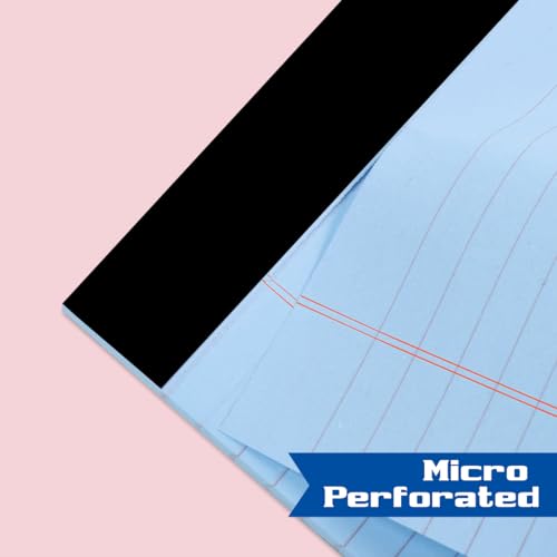 KAISA Blue Legal Pads 8.5x11 Notepads Writing Pads, Wide Ruled Premium Note Pads 20lb Heavy Weight Paper, 50 Sheets Flower Cover Blue 2 Pads Thick Writing Tablets Notepads Made In The USA - Image 3