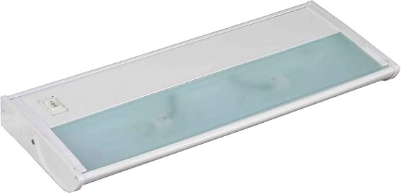 Maxim Lighting CounterMax MX-X120 2-Light Under Cabinet Light | White Finish | Transitional Under Cabinet Lighting | Ideal for Kitchen Counters, Cabinets & Workspaces | Dimmable | 87831WT