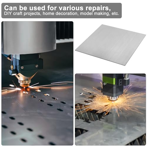 XRVRILE 1PCS Edelstahlblech, 2mm Dicke 304 Edelstahlplatte für Schneiden Schweißen Schweißarbeiten Gravieren Bohren und für DIY-Bastelarbeiten (15cm x 15cm)