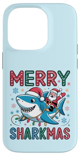 Merry Sharkmas AO[Z[^[ T^ CfBO V[N Cgt X}zP[X iPhone 14 Pro p