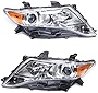 TBVECHI 1 Pair LED Headlights Assembly Compatible with Venza 2009 2010 2011 2012 2013 2014 2015 2016, Replacement Passenger&Driver Head light ABS Plastic/Polycarbonate Lens Black Housing (LH+RH)