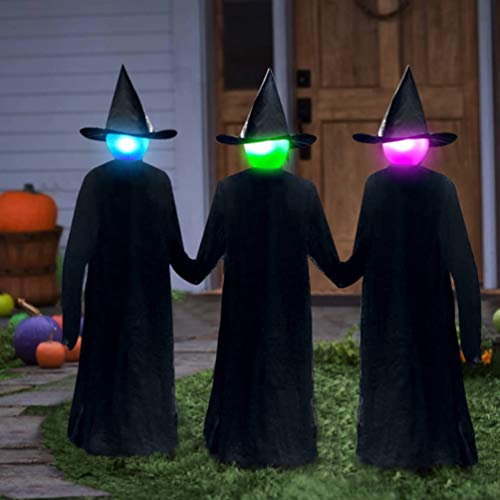 BESPORTBLE 1 Conjunto de Bruxas Iluminadas Com Estacas Halloween Levou Bruxas Halloween DecoraÃ§Ãµes