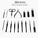 Manicure Pedicure Set Nail Clippers - Mifine 16 In 1 Stainless Steel Professional Pedicure Kit Nail Scissors Grooming Kit with Black Leather Travel Case First Generation