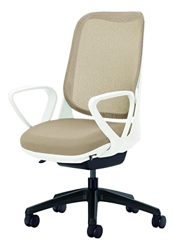 ライオン事務器 オフィスチェア サークルアーム ライド サンドベージュ 79826