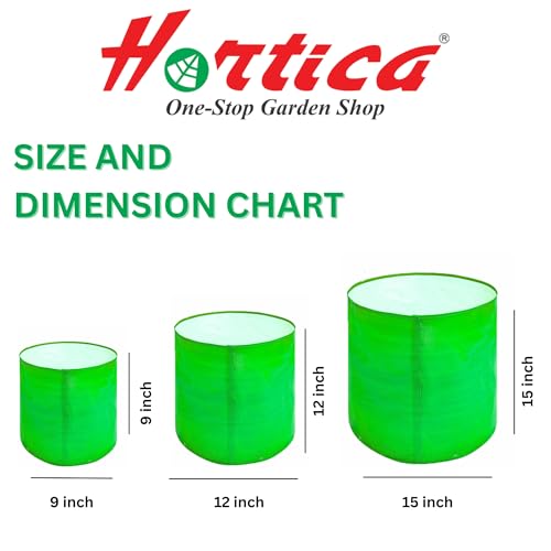 Image of Premium HDPE UV Stabilised GrowBag Size 12x12 Inch Pack of 3 | 260 GSM Round Shaped Green Colour | Suitable for Brinjal, Tomato, Capsicum, Cabbage