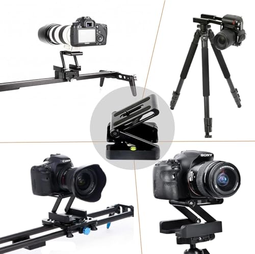 Image of BKN Foldable Z Pan Tilt Tripod Head Quick Release Plate Holder for DSLR Camera Camcorder Photography Accessory - 1 Piece (Black) (Z Plate)