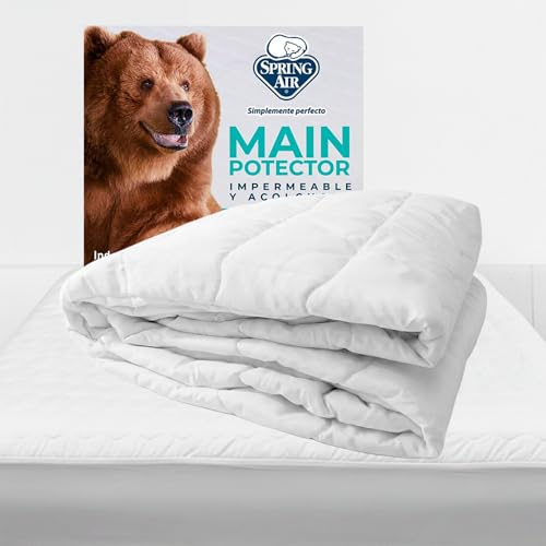 Listado de Colchón Spring Air Target Individual los mejores 10. 43 Colchones Dormilón - Protector Colchón Individual - Impermeable Acolchado Lavable - Spring Air Main