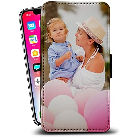 KB-Printing Personalised Phone Case For Apple Iphone 12, Custom Photo, Faux Leather Flip Cover, Personalize with Image Cover