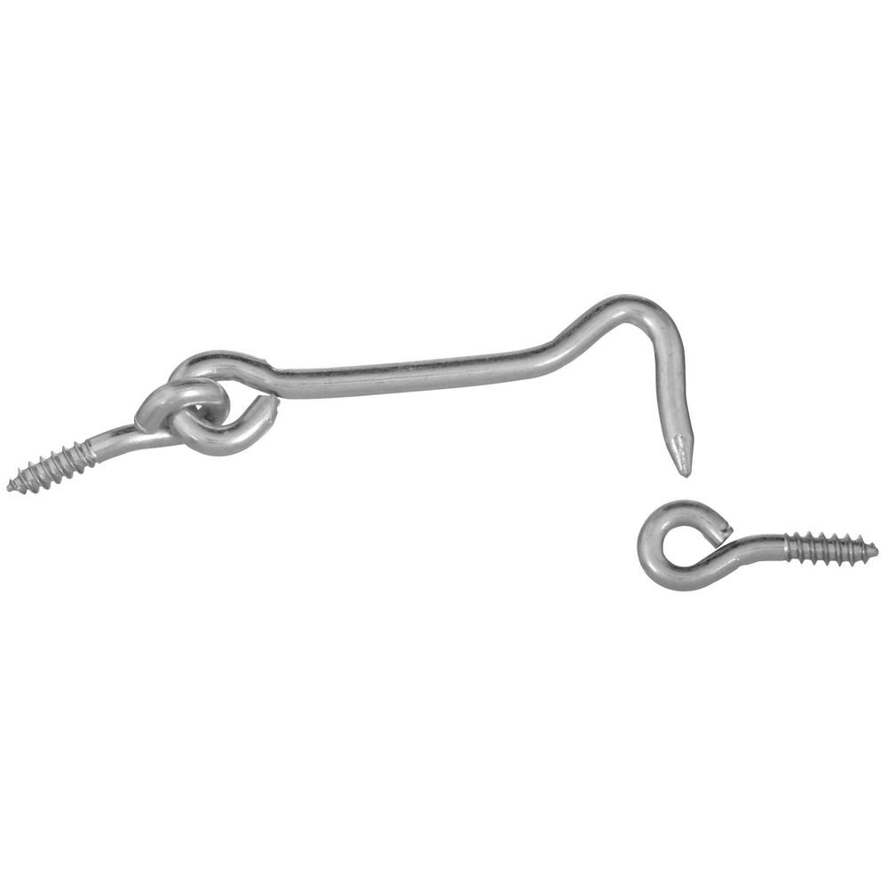 National Hardware N117-994 V2000 Hooks &amp; Eyes in Zinc plated, 2 pack