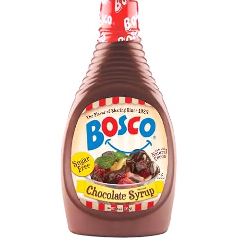 Bosco Sugar Free Chocolate Syrup 18oz | Fat Free, Gluten Free, Made with Natural Cocoa Cover