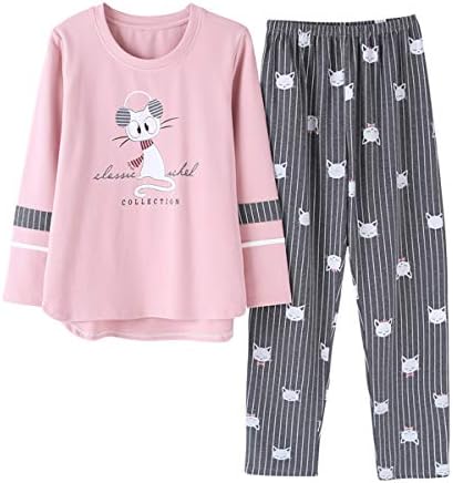 Vopmocld Big Girls Winter Long Sleeve Pajamas 2PCS Cotton Blend Sleepwear