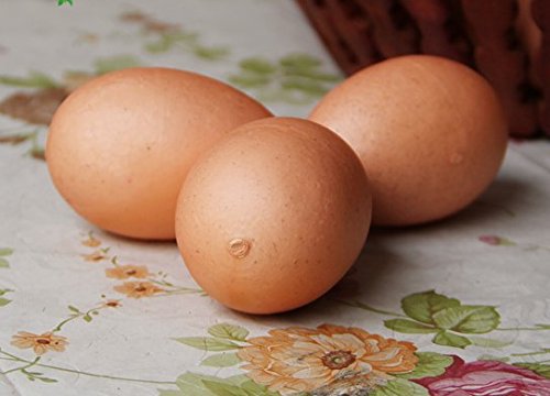 Lorigun 10Pcs Artificial Egg Fake Food Faux Kitchen Decor Theater Prop #TOP4