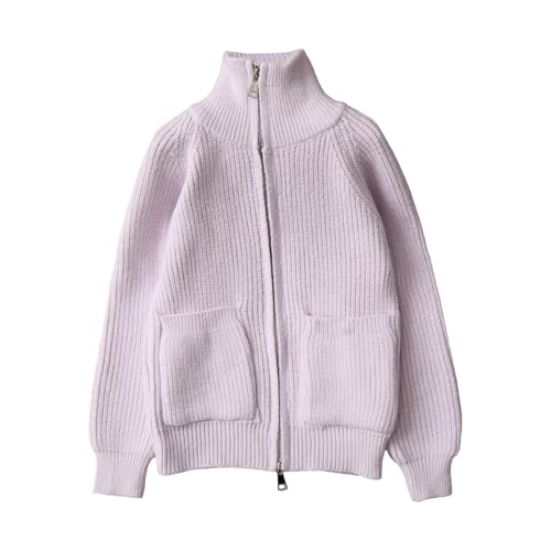 Cardigan ras du cou uni pour l'école et les sorties d'hiver