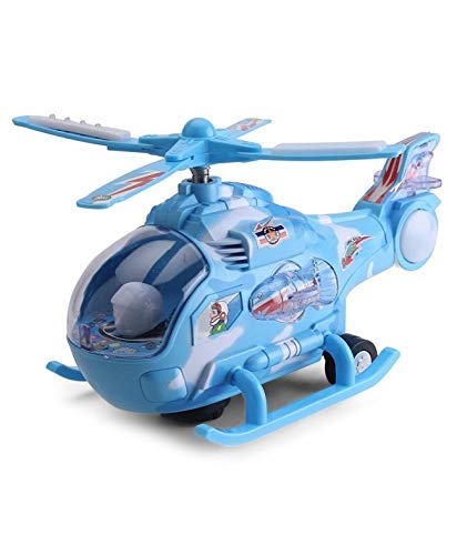 PARTEET Musical Aircraft Toy, Battery Operated Helicopter with Beautiful Attractive Flashing Lights and Realistic Sounds, Bump and Go Action Toys for Boys and Girls, Toddler Toys (Pack of 1, Blue) (B0CBKQ62JL) Amazon Price History, Amazon Price Tracker