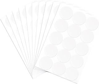 40mm Large Adhesive Screw Stickers Screw Hole Covers, 150Pcs Furniture Stickers to Cover Screws, PVC Self Adhesive Screw Cap Covers for Wood Cabinet Wall Repairing (White)