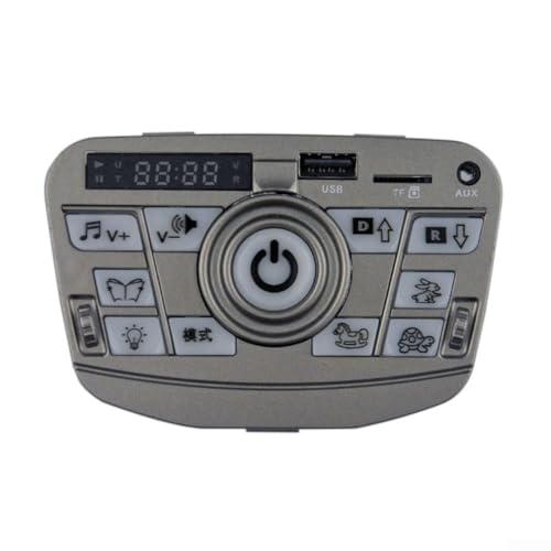 MoSundi Placa base de control central de coche eléctrico para niños con chip reproductor de música integrado, ranura para tarjeta TF y puerto USB, compatible con la mayoría de modelos de cuatro ruedas