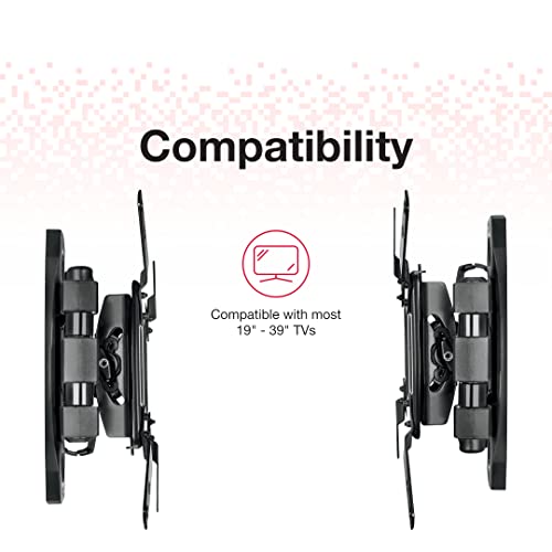 Rocketfish Full-Motion Tv Wall Mount - Works With Most 19"-39" Lcd Tvs - Black #TOP6