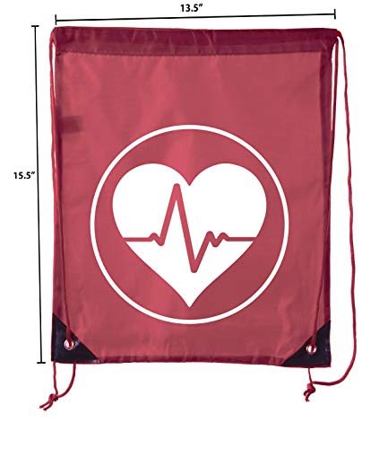 Image of Mato & Hash First Aid Backpack Drawstring Medical Bag for Emergencies or Epi Pen & Medicine - 10PK Maroon CA2500FirstAid S3