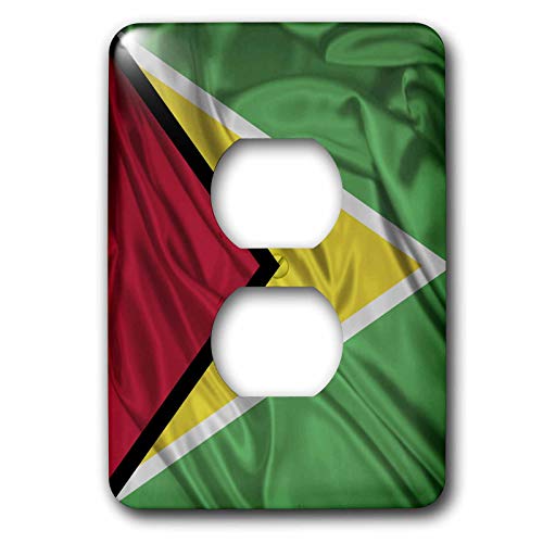 Cache-prise Drapeau Guyane 3dRose avec 2 prises murales standard