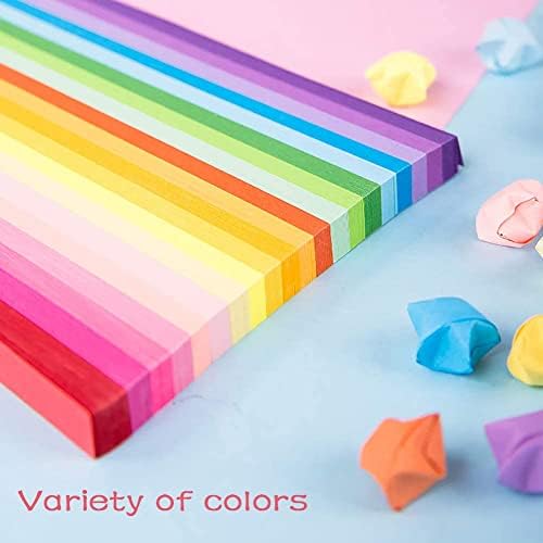 1030 Sheets Star Origami Paper 27 Assortment Color Star Paper Strip Double Sided Origami Stars Paper Solid Color Decoration Paper Strips DIY Hand Art Crafts
