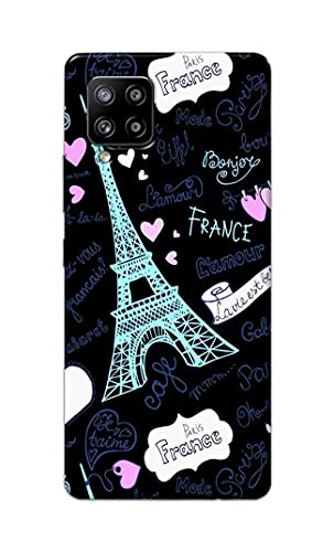 Image of PRINTFIDAA Lovers Famous Place Eiffel Tower in Paris Printed Designer Hard Back Case Cover for Samsung Galaxy M42 5G -(WY) MVN1003