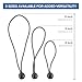 Kotap BB-11B Ball Bungee Cord, Heavy-Duty & Versatile, Indoor & Outdoor, Tarp Tie-Down, Organize & Secure, 11-Inch, Black, (50 Pack)