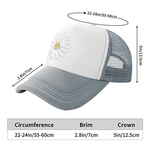 Gorra de mesh con flores Daisy ajustable unisex miniatura 3