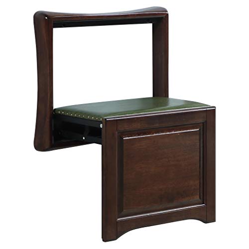 Shoe Bench Wall Mounted, Entrance Concealed Solid Wood Folding Chair, Heavy Duty Hanging Wall Stool With Hook, Save Space And Easy Installation (Color : Brown) #TOP10