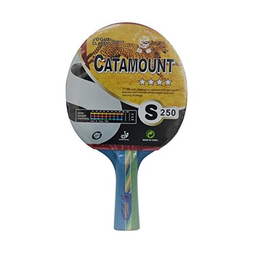 Kounga Giant Dragon Catamount-4 Stars Table Tennis Racket, Red/Black, One Size