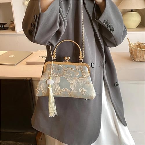 Sac de soirée à fleurs brodé pour mariage et soirées chic - 3